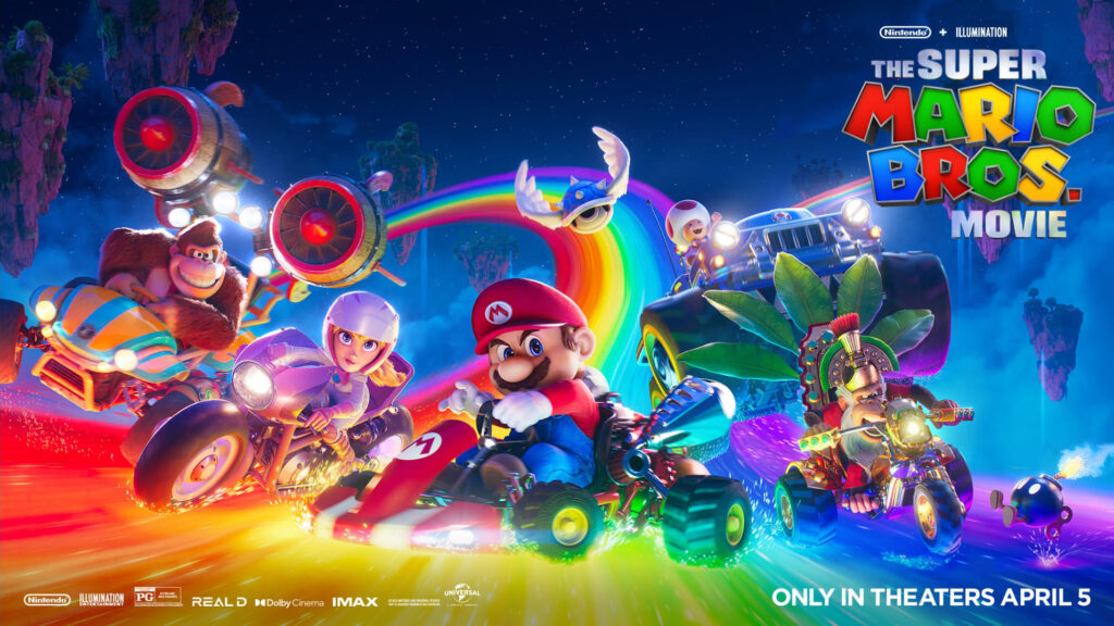 “Super Mario Bros.: La Película” (The Super Mario Bros. Movie Poster Kart Carros Arcoiris 