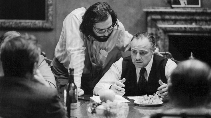 Francis Ford Coppola y Marlon Brando