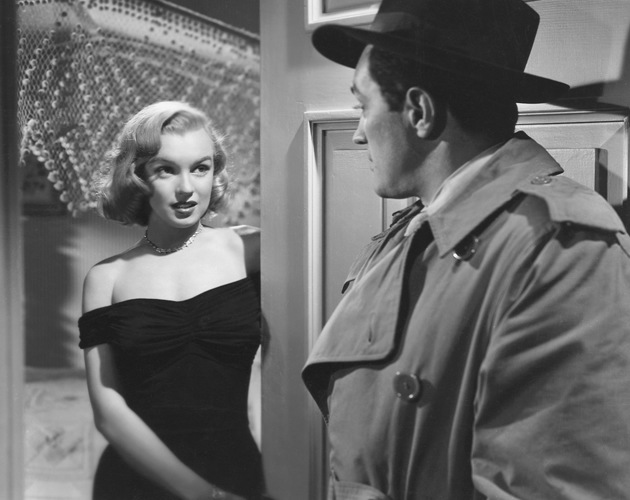 Marilyn Monroe y Louis Calhern en "Mientras La Ciudad Duerme" (1950), de John Huston. Film Noir