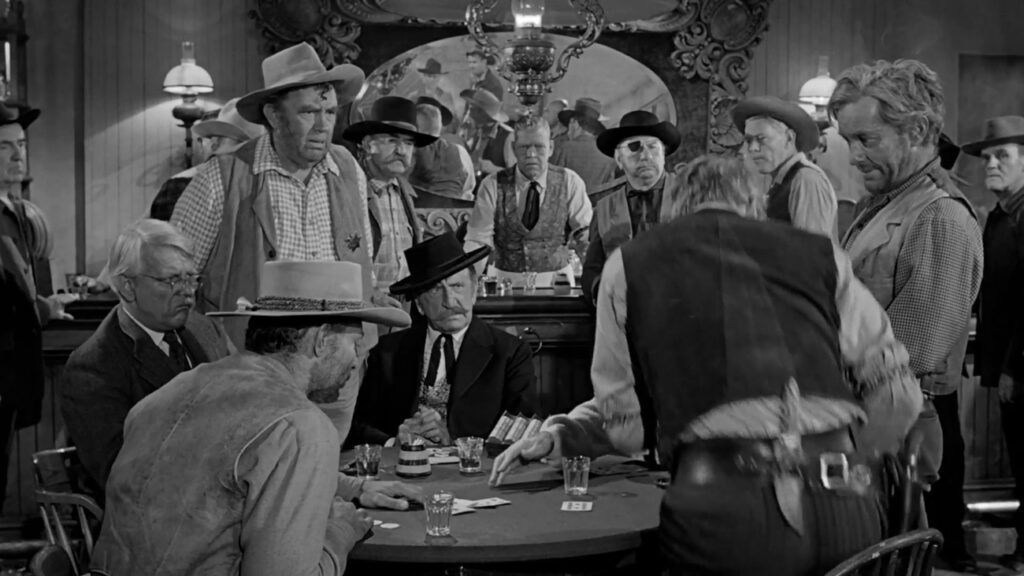 “The Man Who Shot Liberty Valance” (en Hispanoamérica, “Un Tiro En La Noche”; en España, “El Hombre Que Mató A Liberty Valance”), dirigida por John Ford (1962)